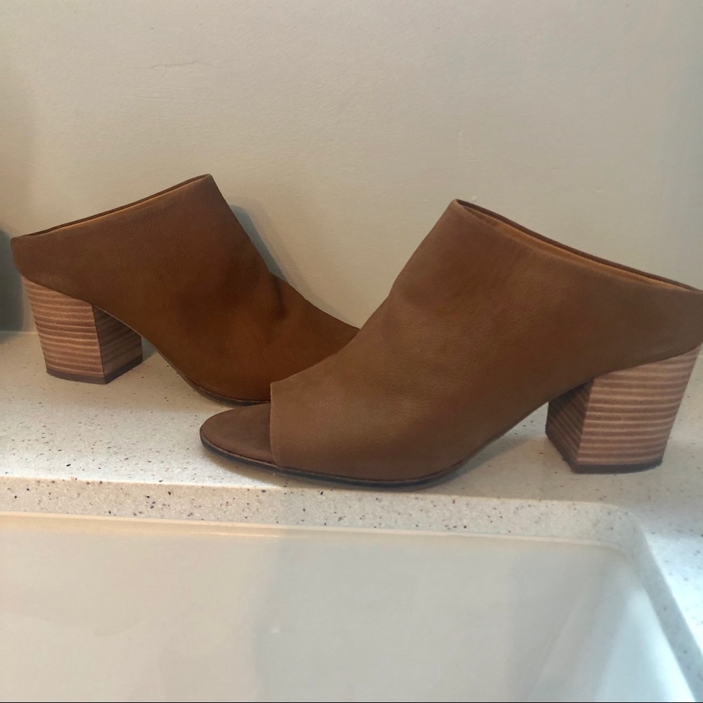 Lucky Brand leather mules